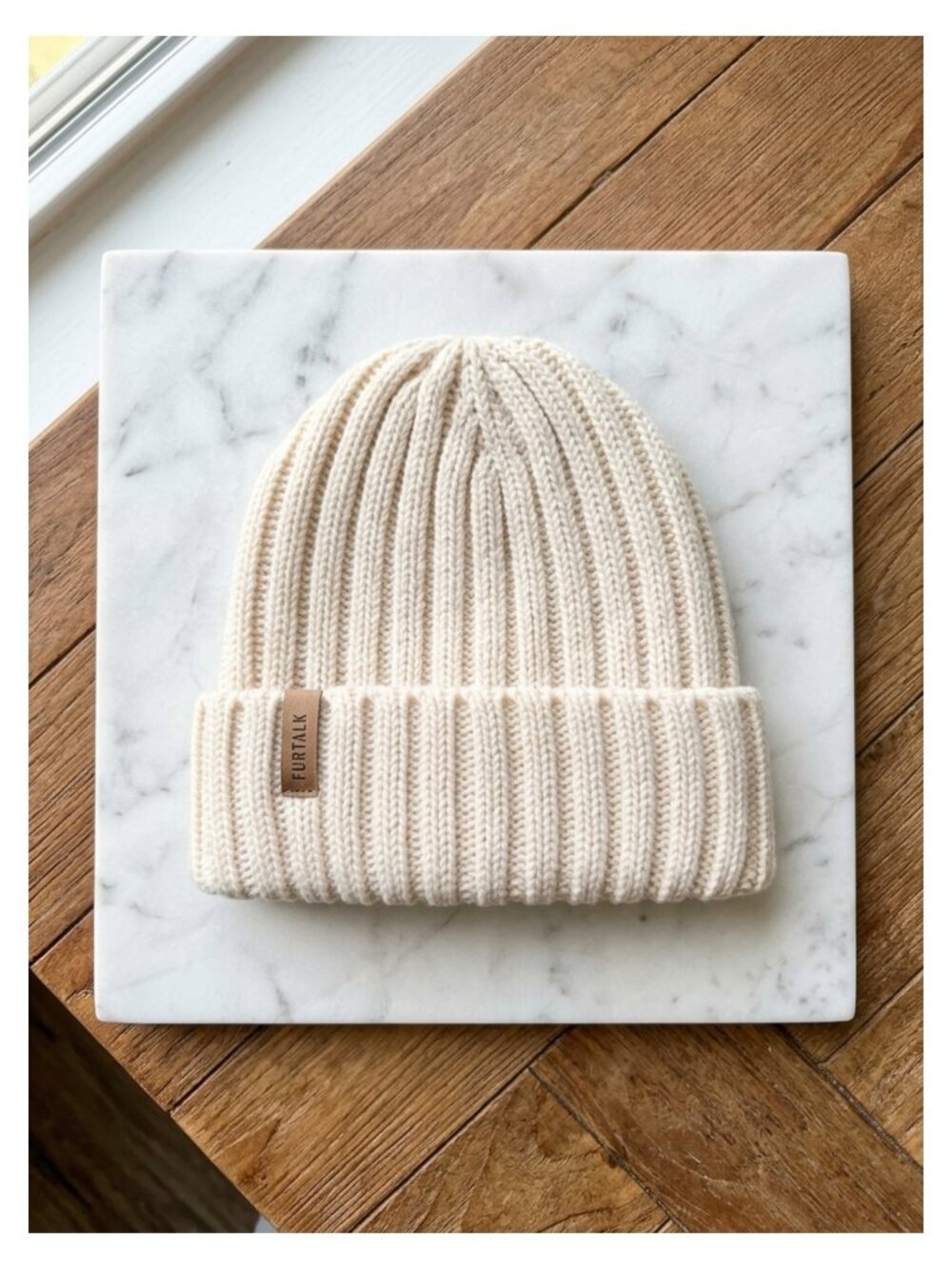 Fleece Lined Cable Knit Beanie Chunky Winter Hat